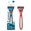 Preserve Shave 5 Five Blade Refillable Razor, Made from Recycled Materials, Poppy Red view 1