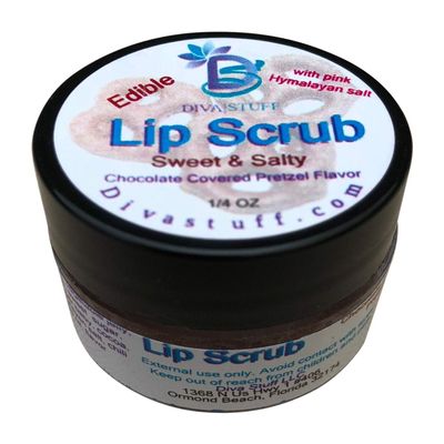 Diva Stuff Ultra Hydrating Lip Scrub for Soft Lips, Gentle Exfoliation, Moisturizer & Conditioner, Chocolate Covered Pretzel oz (Made in the USA)