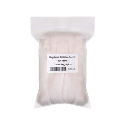Japanese Organic Cotton Sliver 13 Feets 100% Organic Unbleached [Made in Japan] (1 Pack)