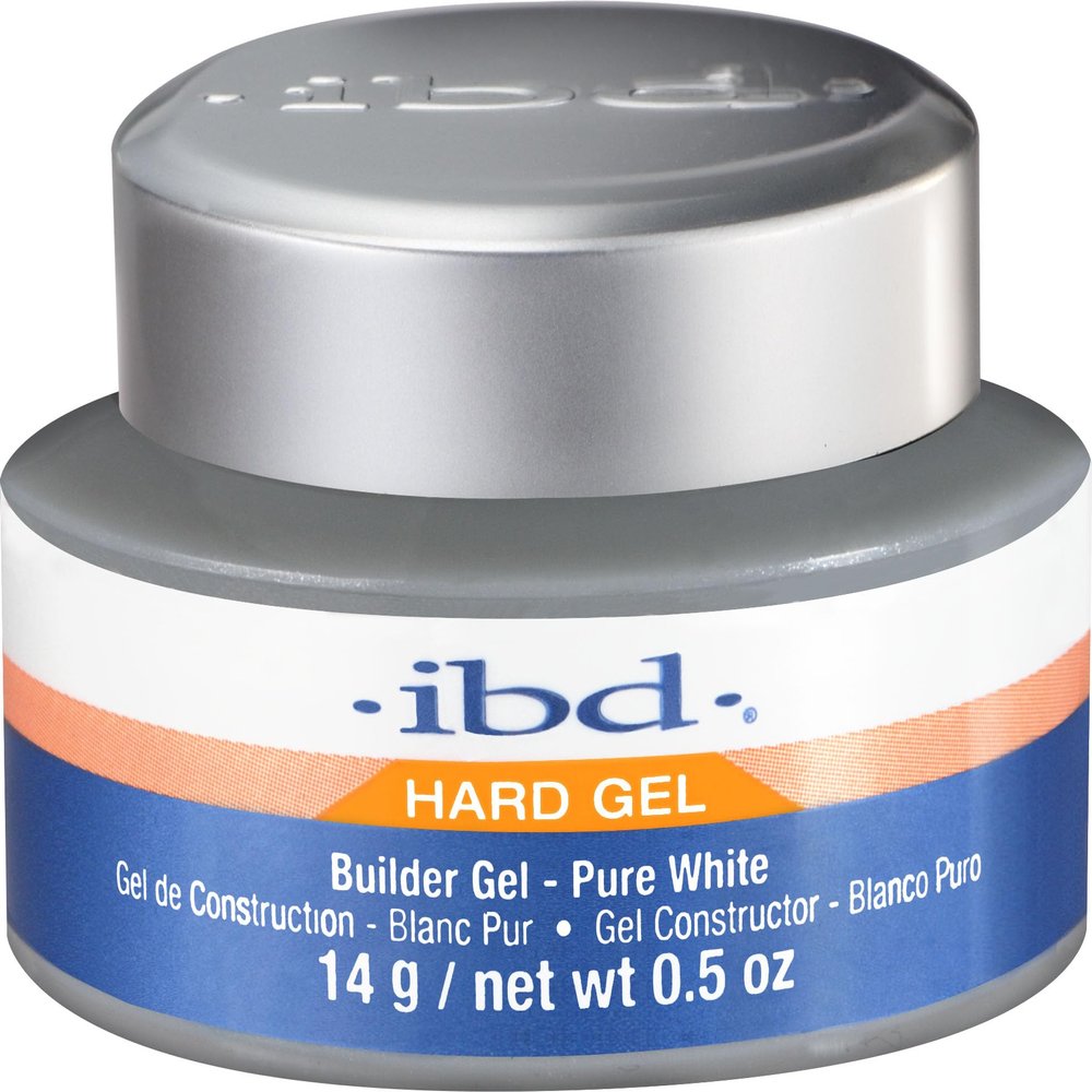 IBD UV Pure White Builder Gel, Intense White, 0.5 Ounce