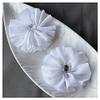 12 White Chiffon Flower Soft Fabric Silk Rhinestone Ballerina Twirl Flower Bridal Wedding Garter Baby Hair Comb Headband SF154 view 1