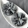 12 Grey Chiffon Flower Soft Fabric Silk Rhinestone Ballerina Twirl Flower Bridal Wedding Garter Baby Hair Comb Headband SF159 view 1