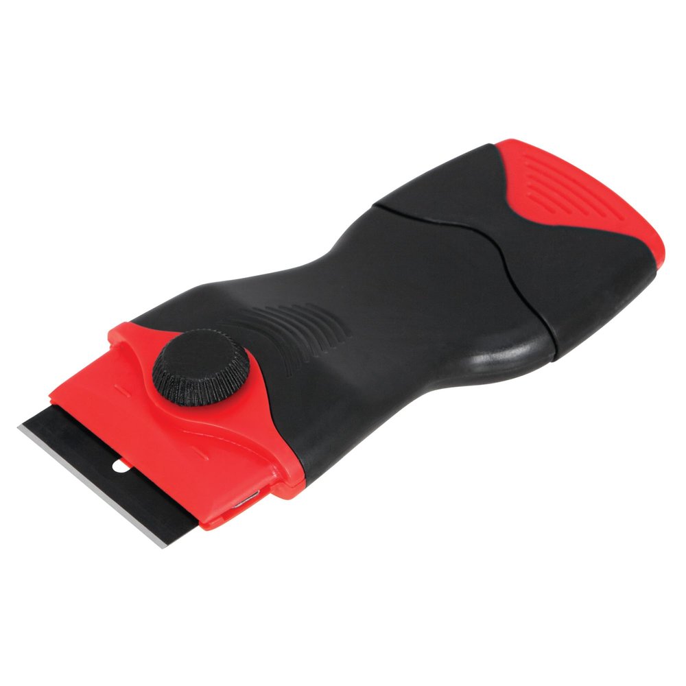 Performance Tool W5750 Glass Scraper with Safety Cap and Razor Blade - Ideal for Removing Labels and Paint Overspray from Glass