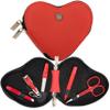 3 Swords Germany - brand quality 5 piece manicure pedicure grooming kit set for professional finger & toe nail care tweezers file clipper genuine leather case in gift box, Made by 3 Swords (03898) view 1