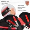 3 Swords Germany - brand quality 5 piece manicure pedicure grooming kit set for professional finger & toe nail care tweezers file clipper genuine leather case in gift box, Made by 3 Swords (03898) view 4