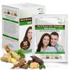 BIOGREEN ROOTS Ammonia-Free & Paraben Free Herbal Hair Shampoo - Hair Dye Shampoo for Women & Men - Natural Color & Herbal Nourishment - No Stain on Skin - Dark Brown (10 sachets x 25ml) view 1