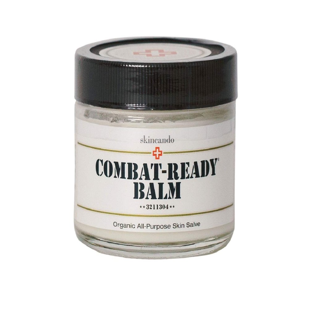 Combat Ready Skin Balm 2oz by Skincando All Natural - Intensive Moisturizer Skin Cream - Organic ingredients Apricot Kernel Oil Grapefruit Seed Extract Black Spruce - Black Tea Moisturizer