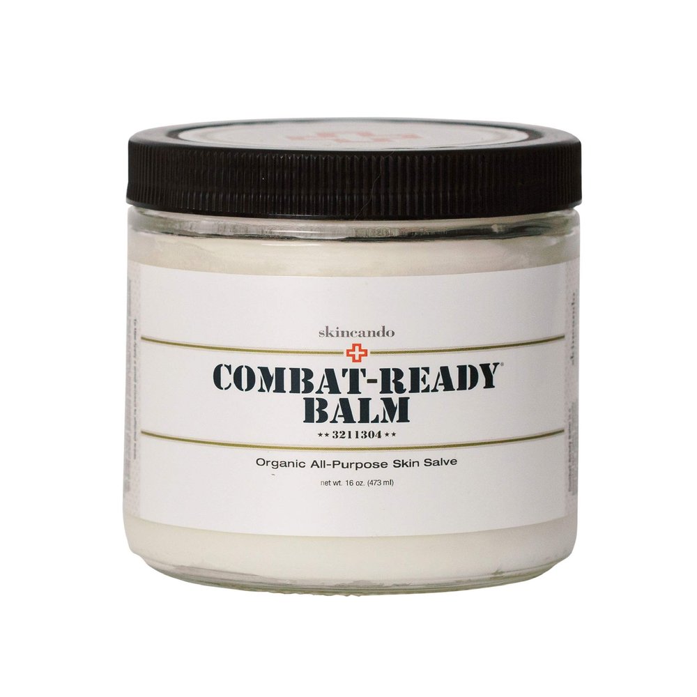 Combat Ready Skin Balm 8oz by Skincando All Natural - Intensive Moisturizer Skin Cream - Organic ingredients Apricot Kernel Oil Grapefruit Seed Extract Black Spruce - Black tea Moisturizer