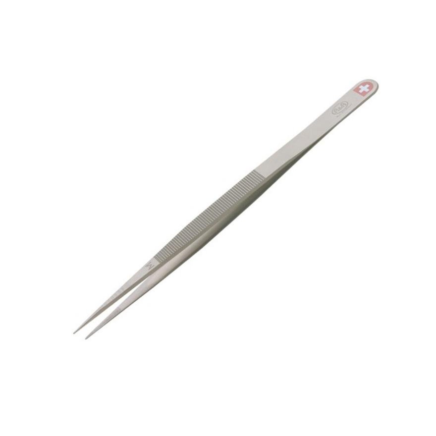 Swiss Made Titanium Tweezers with Serrated Inner Tip, INOX M, Medium Tip Designed for Jewelers