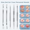 BESTOPE Blackhead Remover Blackhead Removal Pimple Comedone Extractor Tool - Treatment for Blemish Whitehead Popping Zit Removing with Metal Case (Silver) view 3