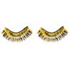Yellow Tinsel Eyelashes - 1 Pair (1/2" x 1") - Lightweight & Easy to Apply Self-Adhesive Lashes - Perfect Costume Accessory view 1