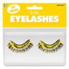 Yellow Tinsel Eyelashes - 1 Pair (1/2" x 1") - Lightweight & Easy to Apply Self-Adhesive Lashes - Perfect Costume Accessory view 2