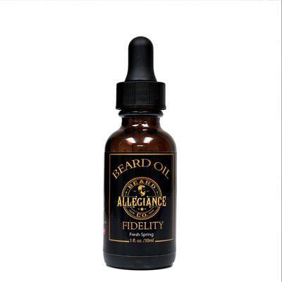 Beard Oil - Relieve Itch & Dandruff with Castor Oil & Jojoba Oil - Hydrates, Nourishes and Strengthens - 1 Oz (Fidelity (Fresh Spring))