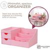Uncluttered Designs Makeup Organizer for Women, Pink Dresser Top Organizer view 2