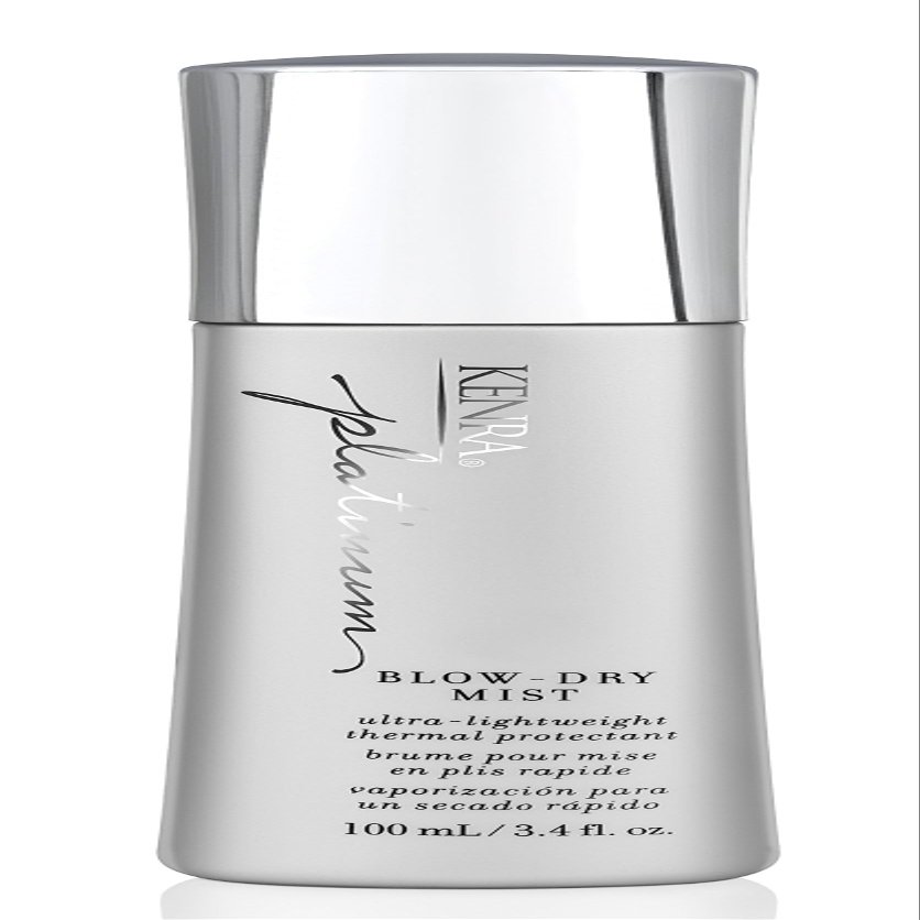 Kenra Platinum Blow-Dry Mist | Ultra-Lightweight Thermal Protectant | Detangles, Smooths, & Softens | Eliminates Frizz & Resists Humidity | Fine To Medium Hair | 3.4 fl. oz