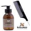 Affinage ASP KITOKO OIL TREATMENT with Karite Oil, Argan Oil, UV Filter, & Vitamins A & E (with Sleek Steel Pin Tail Comb) (9.8 oz / 290 ml) view 1