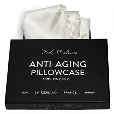 Anti-Aging Pillowcase 100% Mulberry Silk Pillow Covers - The Best Silk Pillowcase for Hair and Skin - Prevents Crows feet & face Wrinkles. King Size Pillow case