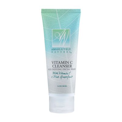 Absolutely Natural Vitamin C Cleanser - Anti Aging Face Wash for Clear Skin. Made with Aloe Vera, Coconut, & Grapefruit - Exfoliating Facial Cleanser