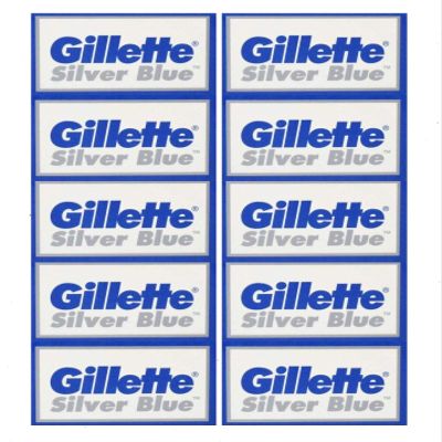 50 Silver Blue Double Edge Razor Stainless Blades Made in Russia