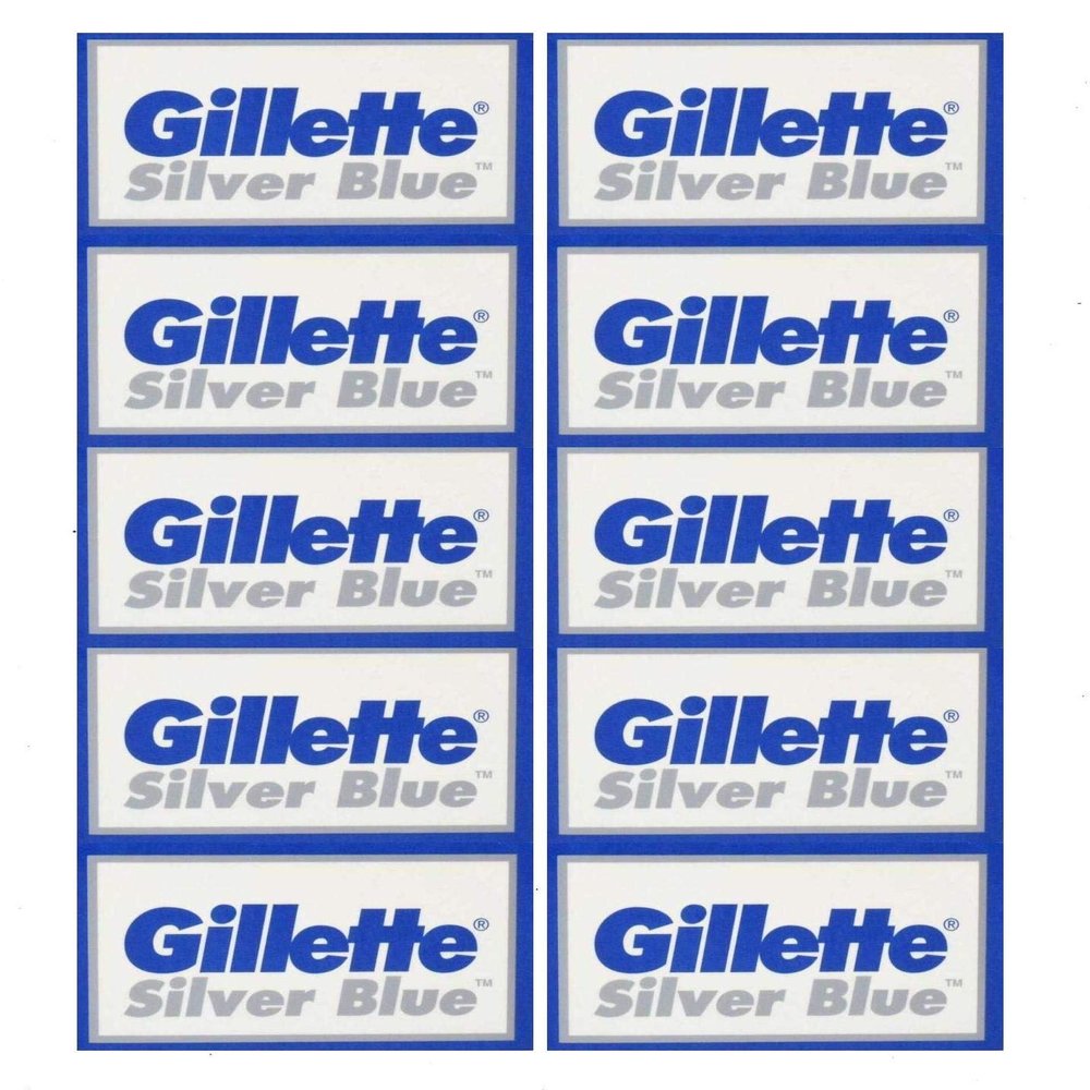 50 Silver Blue Double Edge Razor Stainless Blades Made in Russia