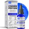 Skin Perfection GHK-CU Copper Peptides Serum for Face & Hair - Copper Peptide for Skin, Hair & Scalp - 1% Blue Liquid for Face, Neck, Body, and Scalp  Multi-Use Serum Booster with Dropper 0.5 fl oz view 1
