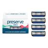 Preserve Shave 5 Razor Blades Refills - 5 Blade Razors for Men & Women - Ceramic Coated Shavers for Comfort with Aloe-Cocoa Butter Strip - Reusable Shaving Refill - 4 Pack view 1