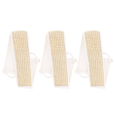 3pk Deep Exfoliating Back Scrubber Bath Shower Body Exfoliator Scrub Tool Skin Care for Women & Men Exfoliation Body Scrubber for Shower 36.5 Inches Long, 3.5 Inches Wide Dual Sided Fast Dry 3 Pack