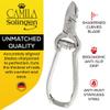 Camila Solingen CS13 Large Heavy Duty Toe Nail Clipper for Thick Toenails, Manicure & Pedicure, Double Barrel Spring. Super Sharp Trimmer Curved Stainless Steel 20mm Blade Made in Solingen, Germany view 2