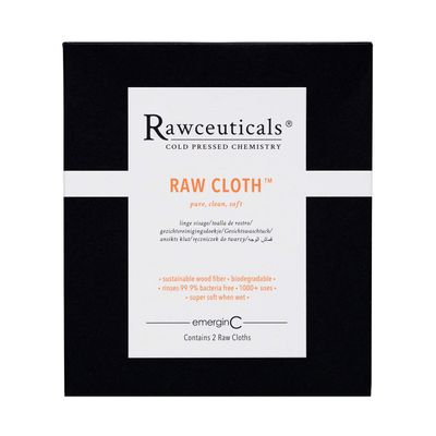 emerginC Rawceuticals Raw Cloth - Reusable Facial Cloth - Eco-Friendly Face Wipe (2 Cloths)