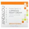 Andalou Naturals Night Cream Prpl Crrt+C 1.7 Oz view 1