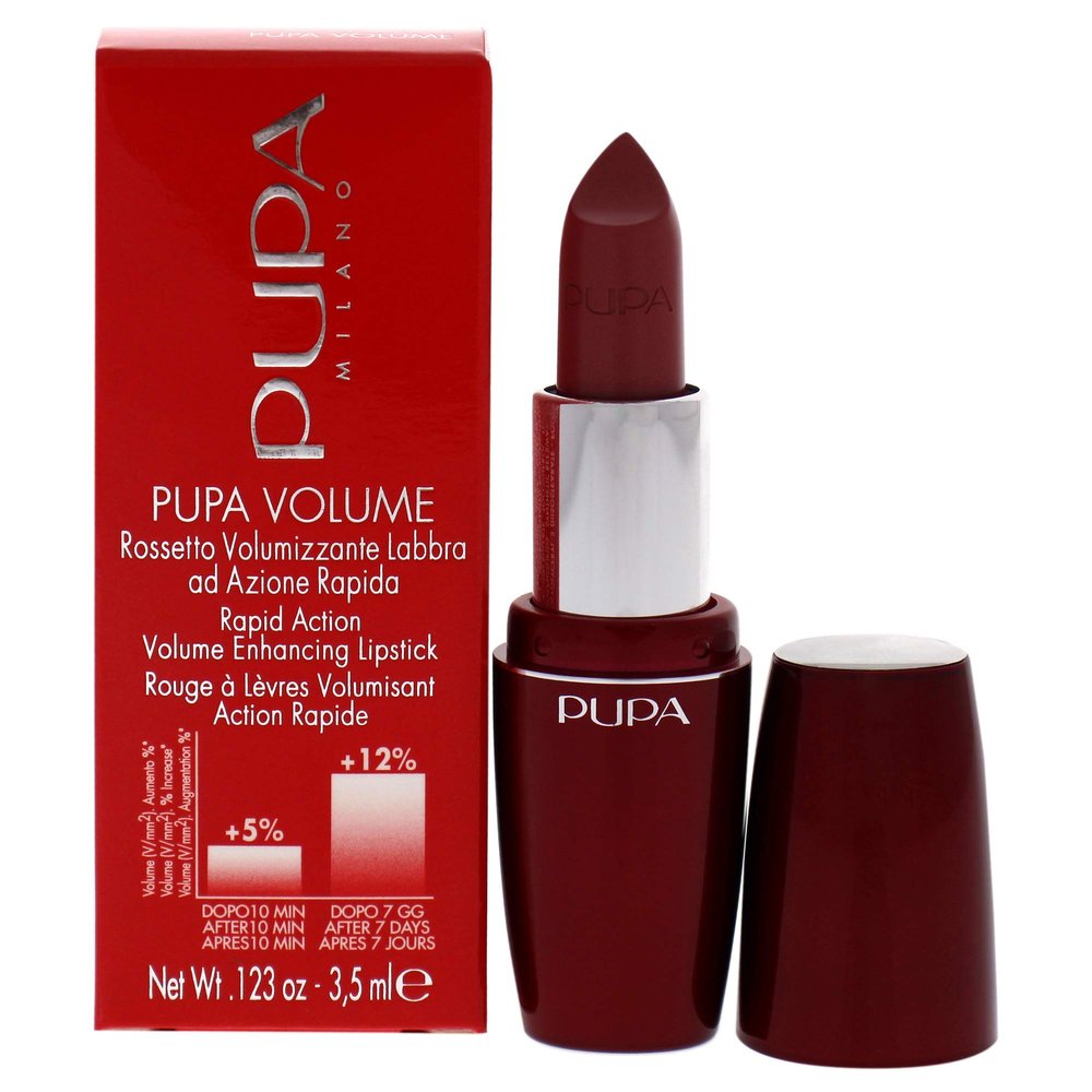 Pupa Milano Volume Enhancing Lipstick - Bright And Defined Lips - Smooth, Super Creamy And Comfortable Texture - Combats Flaking And Discomfort - Rapid Action - 301 Coral Pink - 0.123 Oz