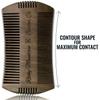 Beard Comb - Sandalwood Natural Hatchet Style for Hair - Anti-Static & No Snag, Handmade Wide & Fine Tooth Contour Brush Best for Beard & Moustache with Carrying Case Pouch view 4