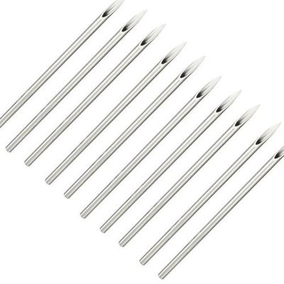 BodyJewelryOnline Body Piercing Needle, Quantity: 10 Pieces, Thickness: 14 Gauge, Material: Sterilized Surgical Steel, Smooth Surface, Hypoallergenic Piercing Supplies, Nickel-Free, Safe