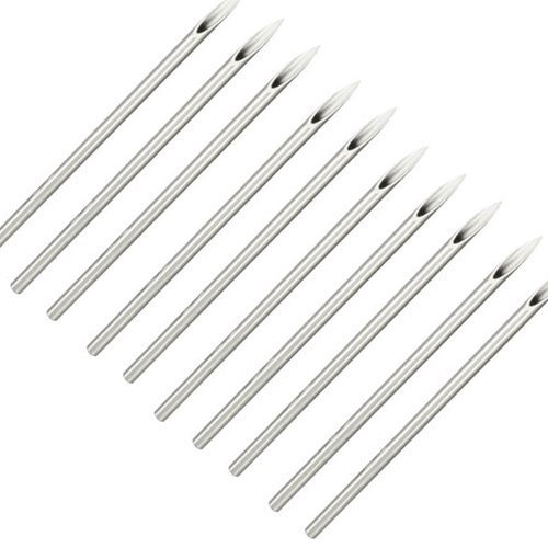 BodyJewelryOnline Body Piercing Needle, Quantity: 10 Pieces, Thickness: 14 Gauge, Material: Sterilized Surgical Steel, Smooth Surface, Hypoallergenic Piercing Supplies, Nickel-Free, Safe