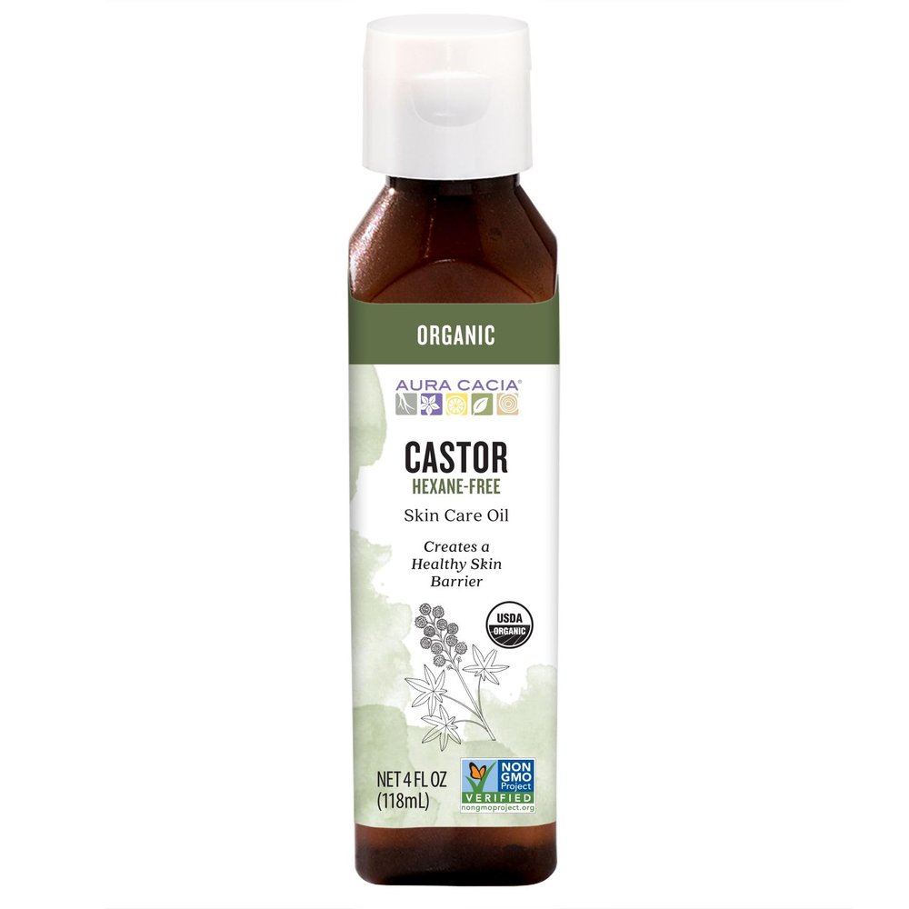 Aura Cacia Organic Castor Skin Care Oil | GC/MS Tested for Purity | 118ml (4 fl. oz.)