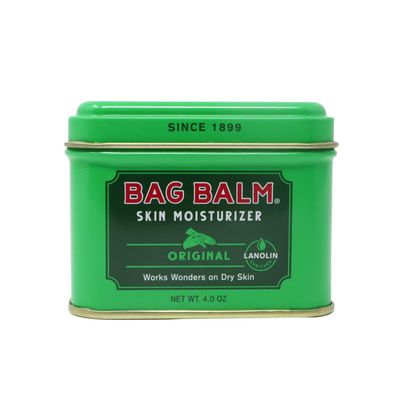 Bag Balm Vermont's Original Skin Moisturizer - Full Body Hydrating Skin Care: Dry Hands, Lips, Face, Feet & More - Unscented, Cruelty & Paraben Free - Day & Night, Men & Women (4oz Tin, Made in USA)
