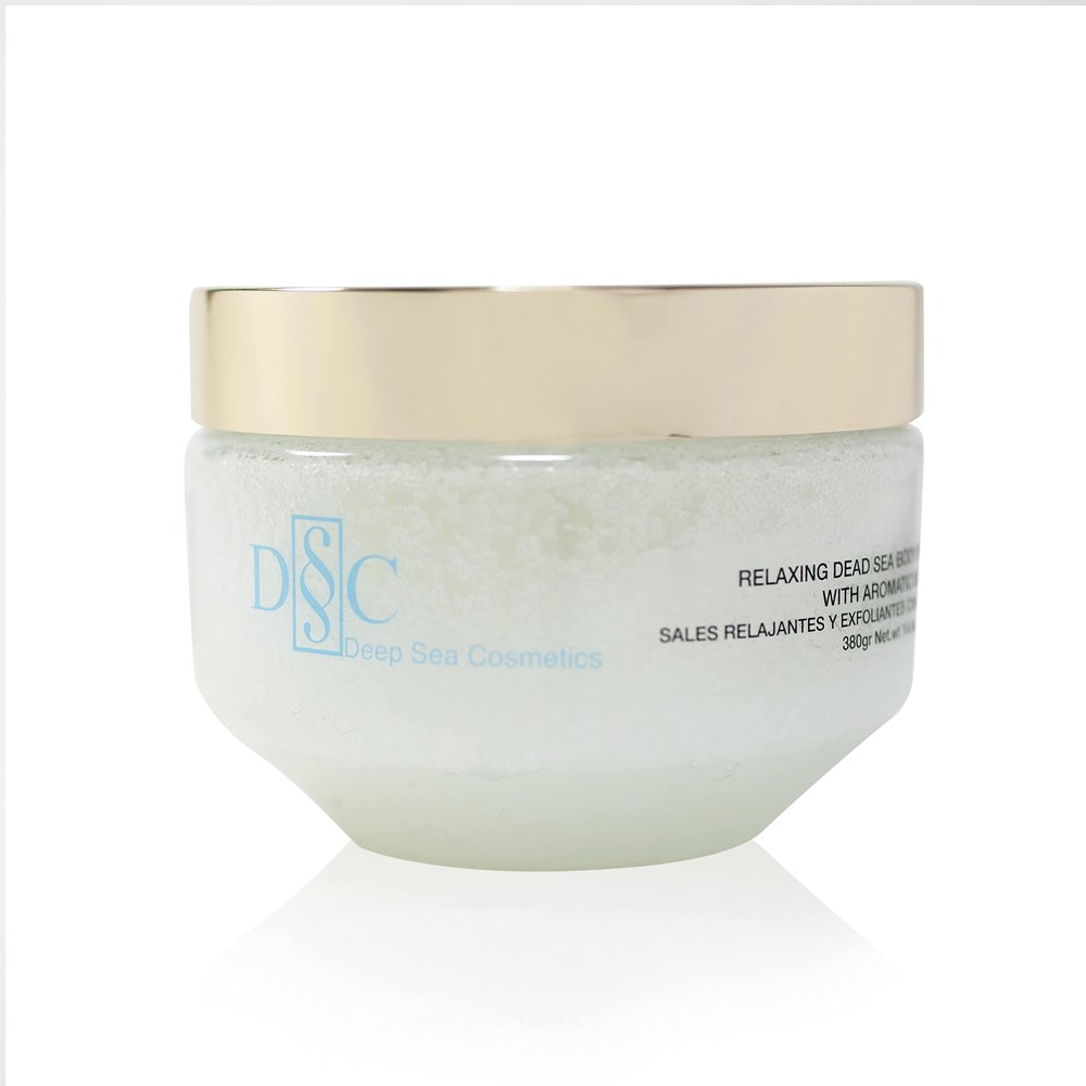 Deep Sea Cosmetics | Relaxing Dead Sea Body Salt Scrub | Body Scrub with Dead Sea Salt and Minerals, Aromatic Oils and Vitamin E - 14.4 Oz