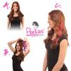 Peek-a-Band and Colored Secret Hair Extensions 2 Pieces - Sassy Red view 2
