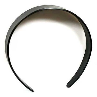 1" Black Plastic Hair Headband - 36 Pieces by Unknown