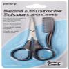Allary Men's Beard and Mustache Scissors, Mini Comb Trimming Kit view 2