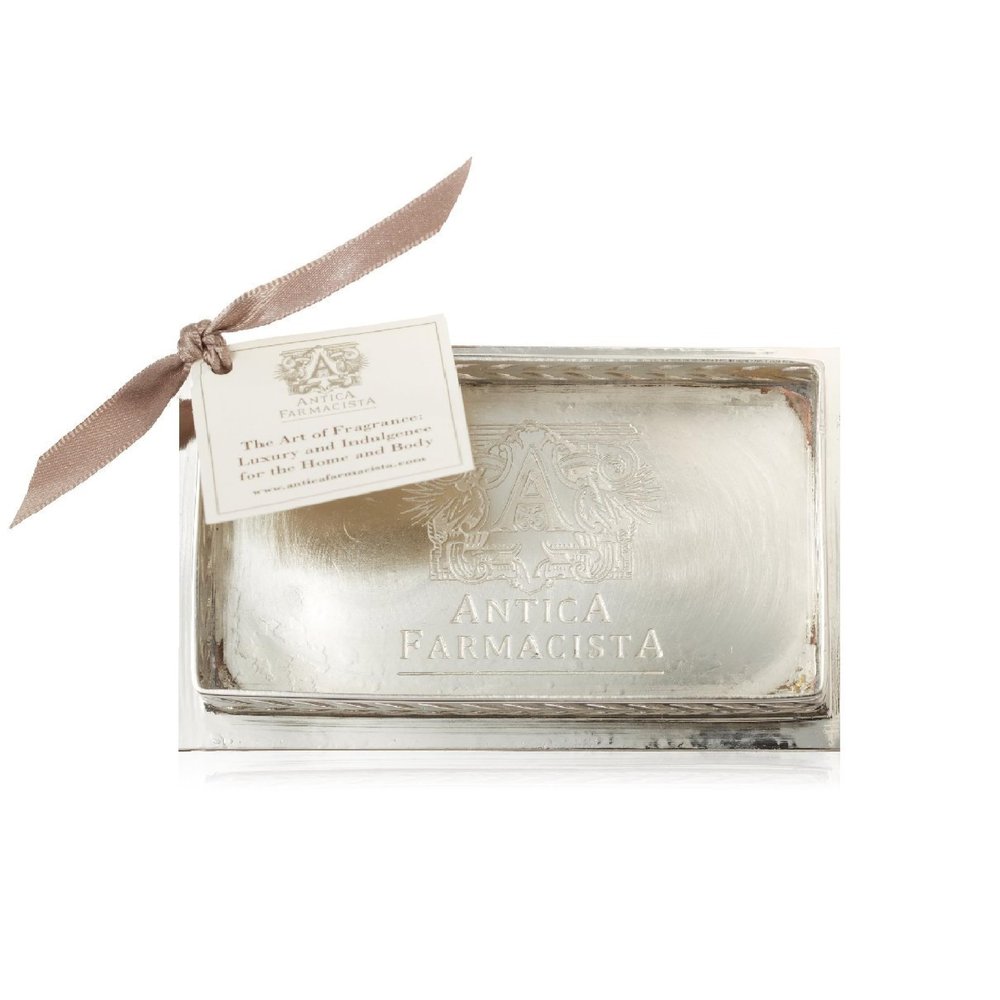 Antica Farmacista Bath & Body Nickel Tray - Bathroom Tray for Two 10 oz Bottles - Gorgeous Bathroom Essential - Luxury Gift for Housewarmings