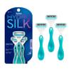 Schick Hydro Silk Sensitive Women's Disposable Razors, 3ct | 5-Blade Disposable Razors for Women Sensitive Skin | Travel Razor for Women view 1