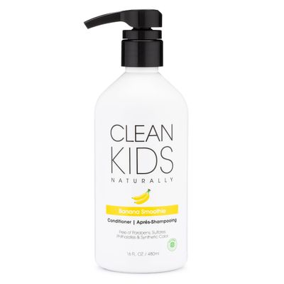 Clean Kids Naturally Conditioner, All-Natural, Gluten-free, Vegan, and Cruelty-free, Paraben-Free, EWG Verified, 16 oz (1 Bottle)
