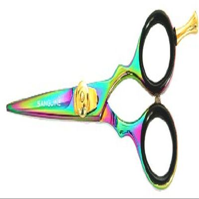 Titanium Mustache Scissors, Beard Trimming Scissors, Extremely Sharp - 5" (13cm) + Presentation Case and Tip Protector
