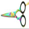 Titanium Mustache Scissors, Beard Trimming Scissors, Extremely Sharp - 5" (13cm) + Presentation Case and Tip Protector view 1