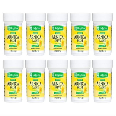 De La Cruz Arnica Salve - Foot Cream for Dry Cracked Heels and Feet - Moisturizing Hand Salve for Dried Hands - 24 Hour Moisture Foot Cream for Dry Cracked Feet and Rough Skin - (2 Ounces - 12 Jars)