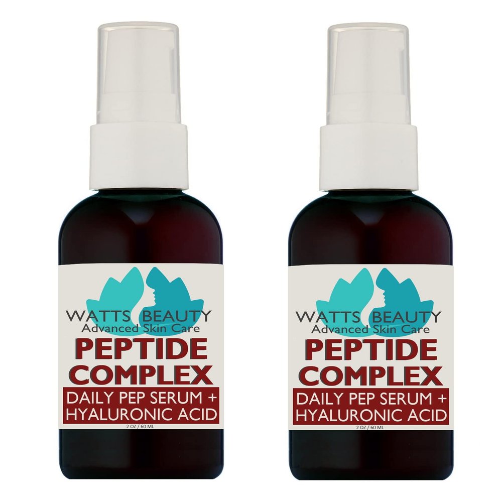 Watts Beauty Multi-Peptide Face Serum, Smooth Lines & Skin Bounce, 4 oz