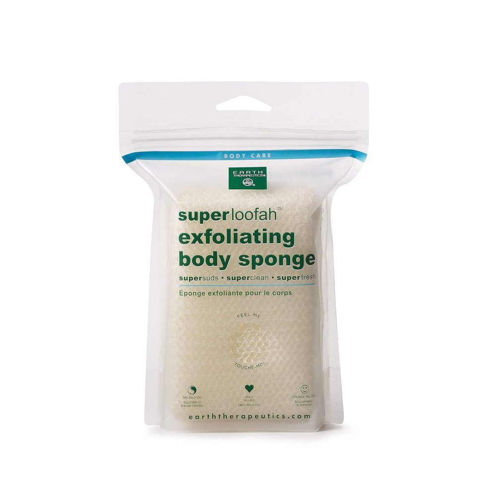 Earth Therapeutics Super Loofah Exfoliating Body Sponge (Rectangular)