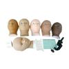 CHARLENE Erasable Make-up Mannequin Mask Kit for Training Practising (Tan Skin Tone Base, Open Eyes) view 1