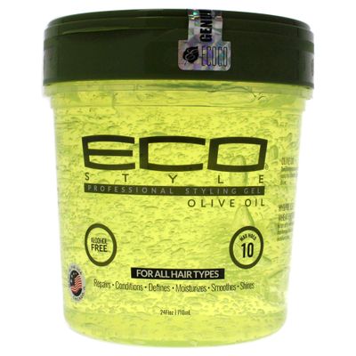 ECOCO Eco Style Gel 100% Pure Olive Oil, Adds Shine and Tames Split Ends, Weightless Style, Nourishes & Repairs, Moisture To The Scalp, Superior Hold, Healthy Shine, 24 Fl Oz